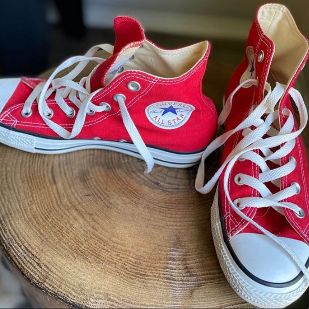 Red Converse High Tops